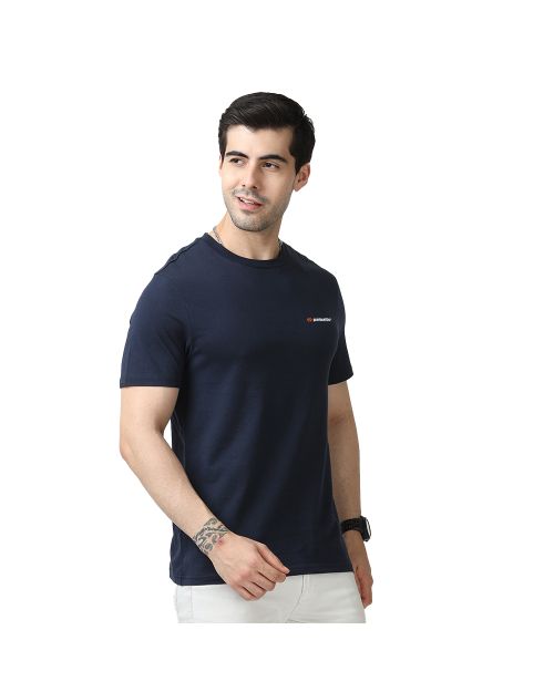 Marks & Spencer Round Neck T-shirt-Navy Blue